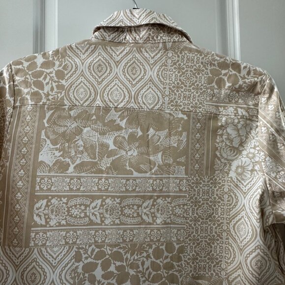 Drapers & Damons Womens Petites Beige Floral Print Jacket 3/4 Sleeve Button-Up 1 - Picture 8 of 12